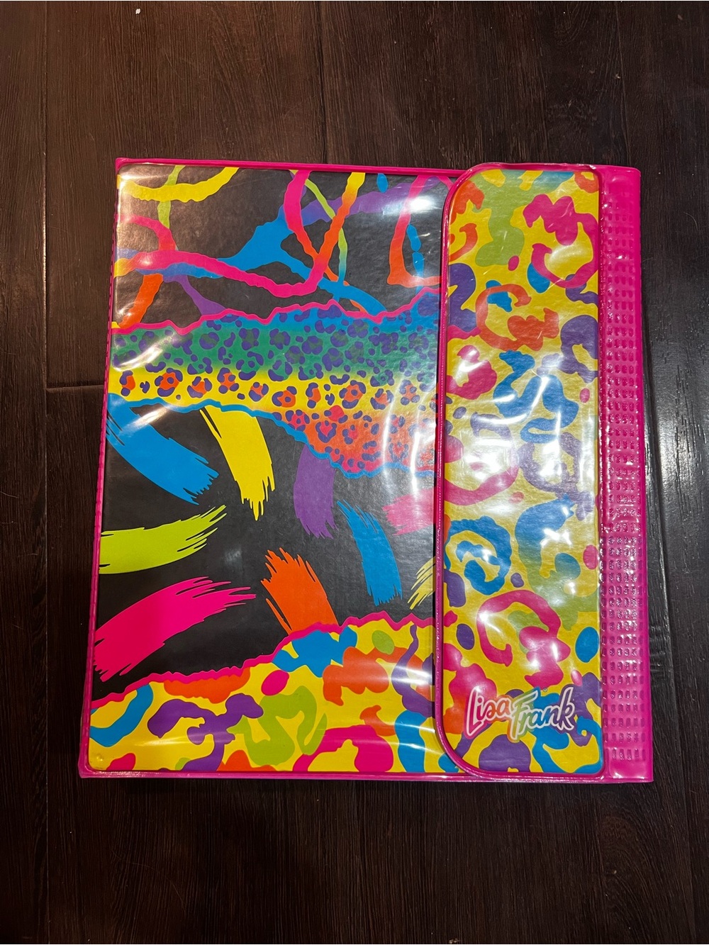Vintage Lisa Frank 1990's Trapper
Keeper Binder Leopard Neon